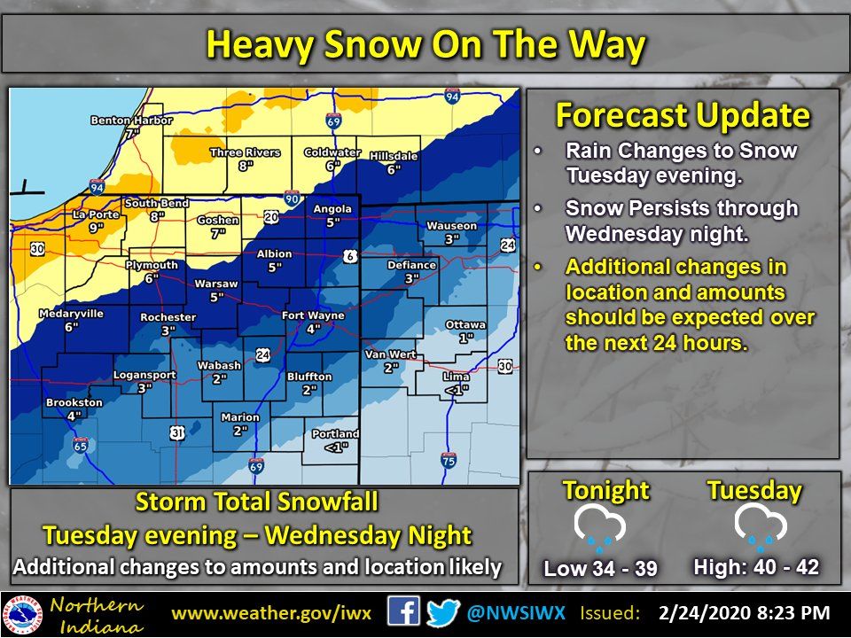 Heavy snow on the way