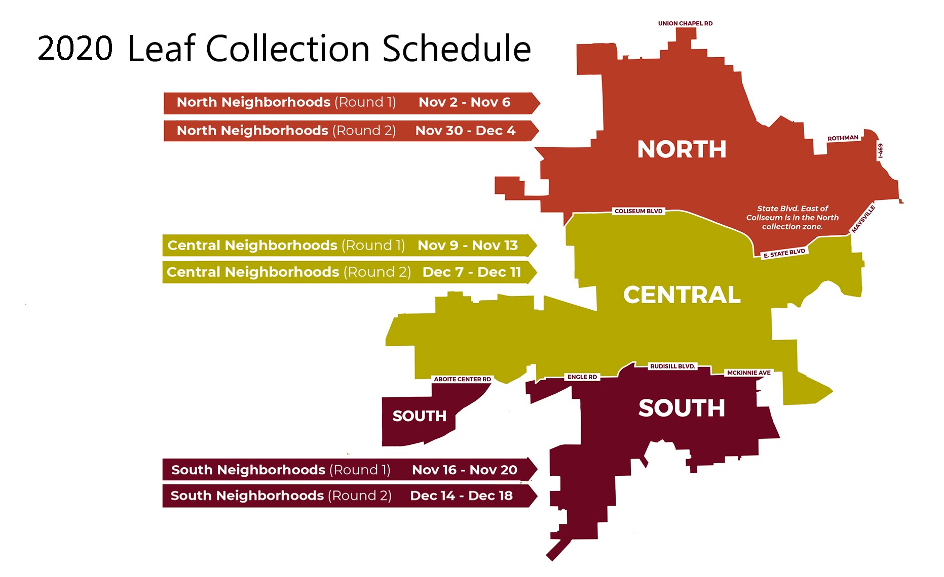 2020 leaf collection map 