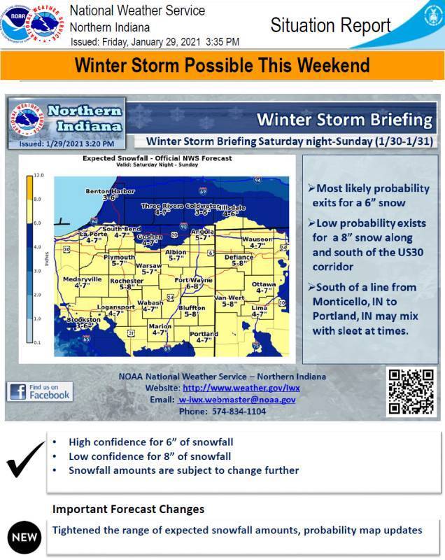 2021 Winter Storm Orlena Winter Storm Watch National Weather Service Fort Wayne, Indiana weather story
