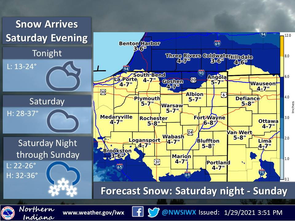 Increasing clouds tonight Fort Wayne Indiana, National Weather Service, weather story
