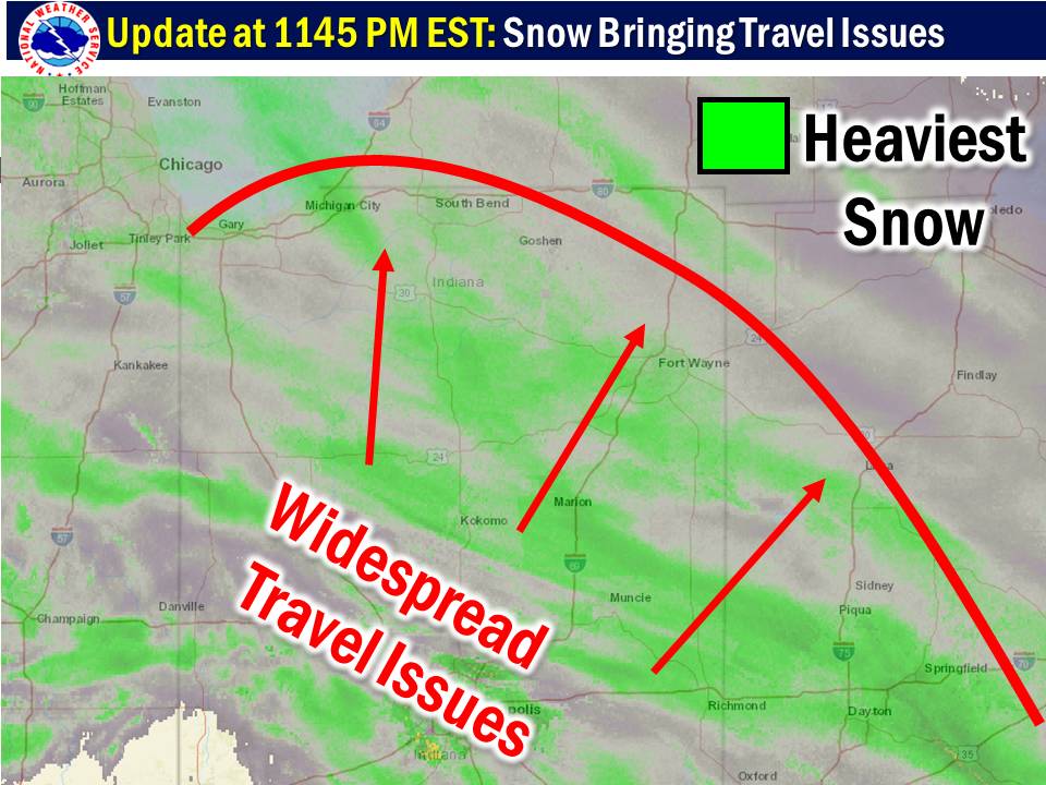 travel issues Fort Wayne, Indiana National Weather Service weather story 2021 Winter Storm Orlena Winter Storm Warning