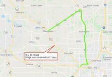 UPDATE: US 33 bridgework now starts 4/5/2021