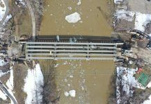 Video: Ice flows, jams, and a bridge