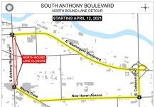 Traffic Alert: South Anthony lane restrictions – 4/12/2021