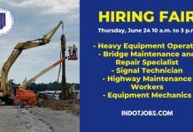 INDOT Hiring Fair Thursday – 6/24/2021