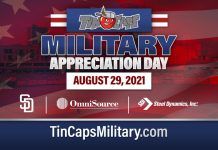 TinCaps Military Appreciation Day – 8/29/2021