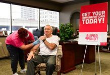 Mayor Henry receives Flu Shot