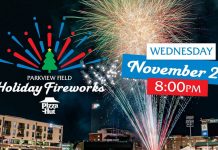 Parkview Field Holiday Fireworks set for Thanksgiving Eve – 11/23/2022
