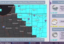 NWS: Frost/Freeze early Thursday morning
