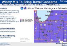 NWS: Situation Report for today’s wintry weather mix