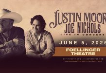 Justin Moore and Joe Nichols to play at Foellinger Theatre – 6/5/2025