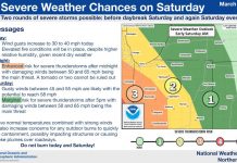 Severe weather chances on Saturday – 3/15/2025