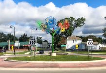 New “5 Point Spin” public art sculpture dedicated