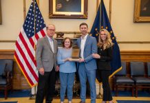 Indiana Governor Braun honors the life of Forrest Lucas with Sachem Award