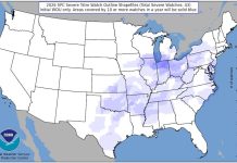 NWS: Areas covered by severe weather watches this year