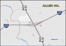 Traffic Alert: Single-day I-469 on-ramp closure at U.S. 27