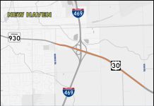 Alternating lane closures on U.S. 30 and S.R. 930 for concrete patching