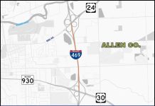 INDOT: Single-day lane closure planned for northbound I-469 patching in Allen County Indiana